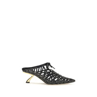 Black Calf Leather Bos Taurus Mules