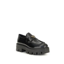 Black Calf Leather Bos Taurus Slip-On Loafers