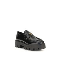 Black Calf Leather Bos Taurus Slip-On Loafers
