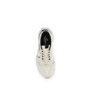 White Fabric Low Top Sneakers