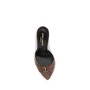 Brown Calf Leather Bos Taurus Mules