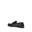 Black Calf Leather Bos Taurus Slip-On Loafers