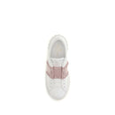 White Calf Leather Bos Taurus Low Top Sneakers