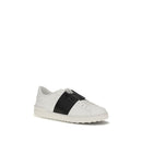 Blue Calf Leather Bos Taurus Low Top Sneakers