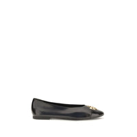 Black Goatskin Ballet Flats