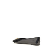 Black Goatskin Ballet Flats