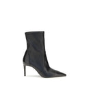 Black Calf Leather Bos Taurus Ankle Boots