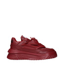 Red Leather Chunky Sneakers