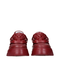 Red Leather Chunky Sneakers