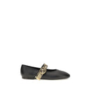 Black Calf Leather Bos Taurus Ballet Flats