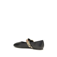 Black Calf Leather Bos Taurus Ballet Flats