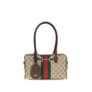 Beige Fabric Handbag