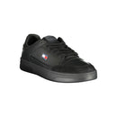 Black Polyurethane Men's Sneaker