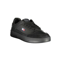 Black Polyurethane Men's Sneaker