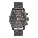 Gray Stainless Steel Dress Watch