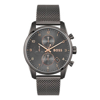 Gray Stainless Steel Dress Watch