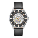 Black Leather Dress Watch