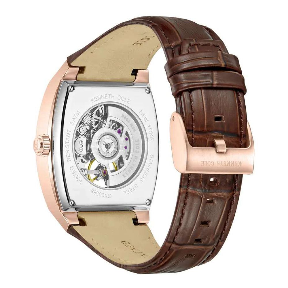 Brown Leather Dress Watch