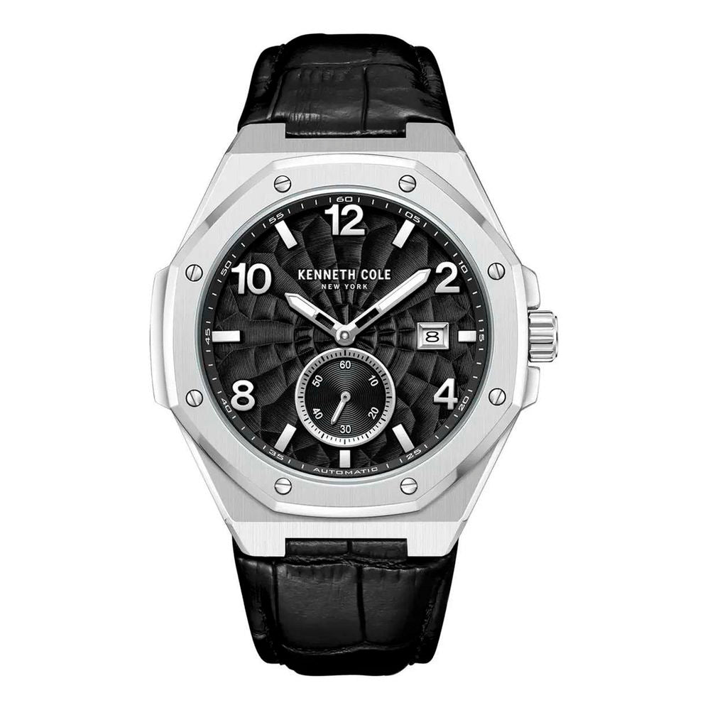 Black Leather Dress Watch