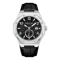 Black Leather Dress Watch
