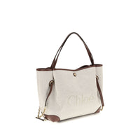 Beige Cotton Shoulder Bag