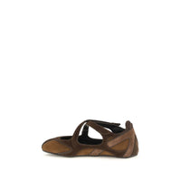 Brown Calf Leather Bos Taurus Ballet Flats