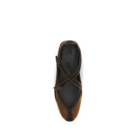 Brown Calf Leather Bos Taurus Ballet Flats