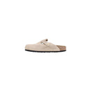 Beige Suede Leather Clogs