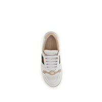 White Calf Leather Bos Taurus Athletic Sneakers