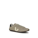 Beige Suede Leather Low Top Sneakers