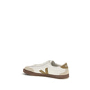 Beige Calf Leather Bos Taurus Athletic Sneakers