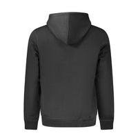 Black Cotton Men's Hooded Sweatshirt
