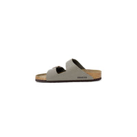 Gray Synthetic Strap-On Sandals