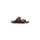 Brown Leather Flat Sandals