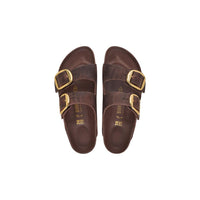 Brown Leather Flat Sandals