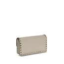 Beige Calf Leather Bos Taurus Wallet