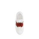 White Calf Leather Bos Taurus Low Top Sneakers