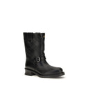 Black Calf Leather Bos Taurus Ankle Boots