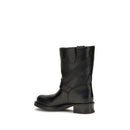 Black Calf Leather Bos Taurus Ankle Boots