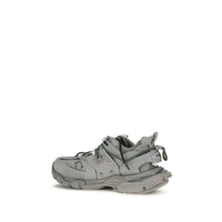 Gray Polyethylene Athletic Sneakers