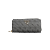 Black Polyurethane Women's Wallet
