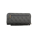 Black Polyurethane Womens Wallet