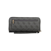 Black Polyurethane Womens Wallet