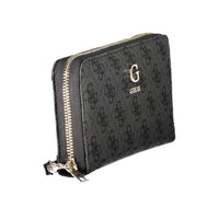 Black Polyurethane Womens Wallet