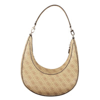 Beige Polyurethane Women's Bag