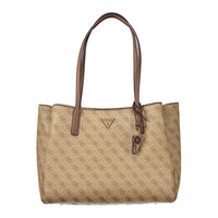 Beige Polyurethane Women's Bag
