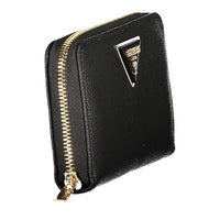 Black Polyurethane Women's Wallet