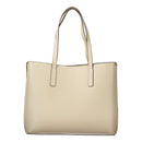 Beige Polyurethane Women's Bag