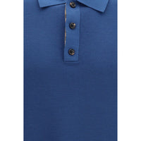 Blue Wool Oves Aries Polo Shirt
