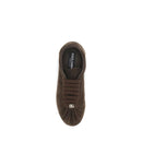 Brown Suede Leather Low Top Sneakers